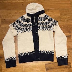 Vintage Hollister Buttoned and Hooded Sweater